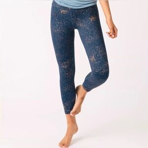 Zyia Active Women's Stay Gold Navy Metallic Light Tight Celestial Leggings